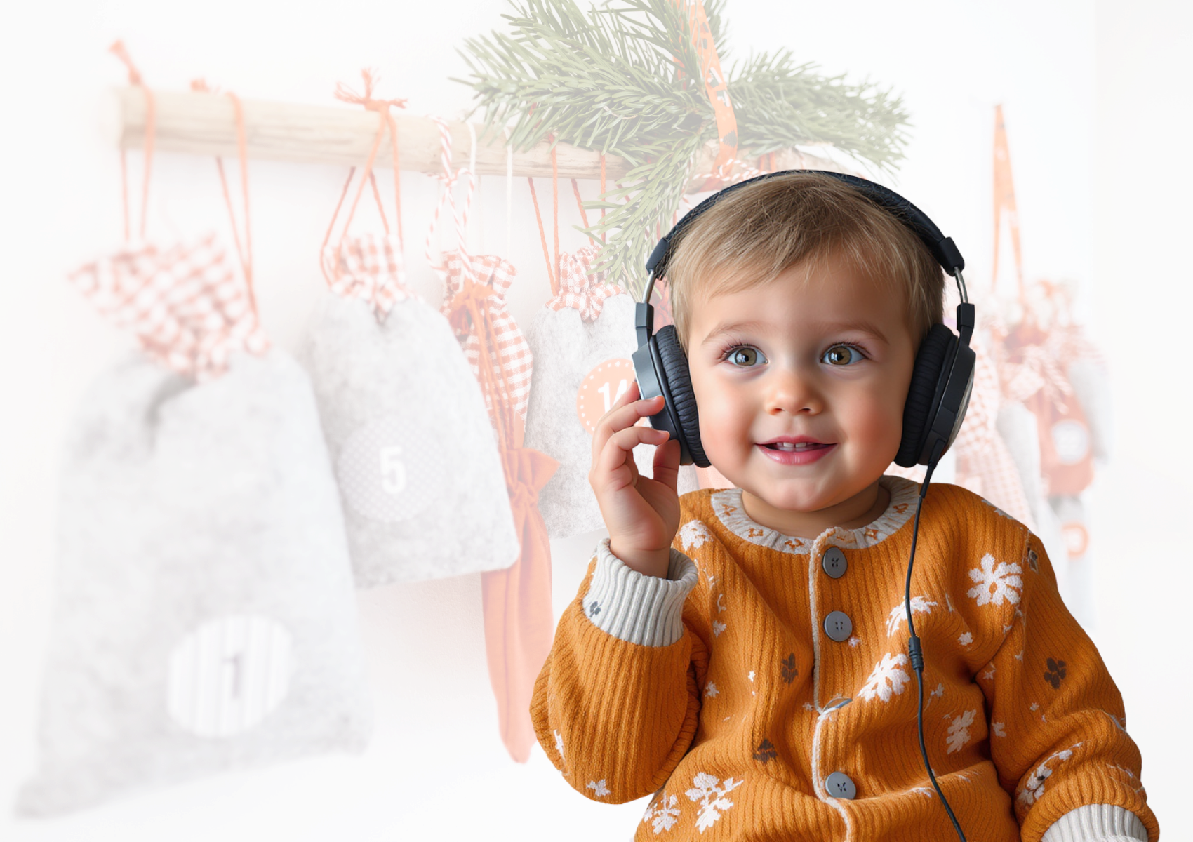 Kind mit Adventskalender